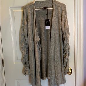Soft, cozy grey cardigan with pockets